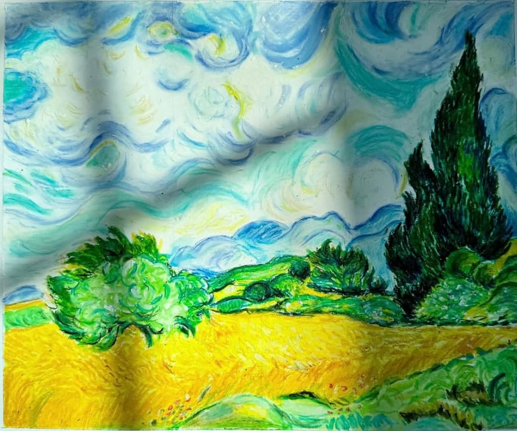 Artist sitting on a chair